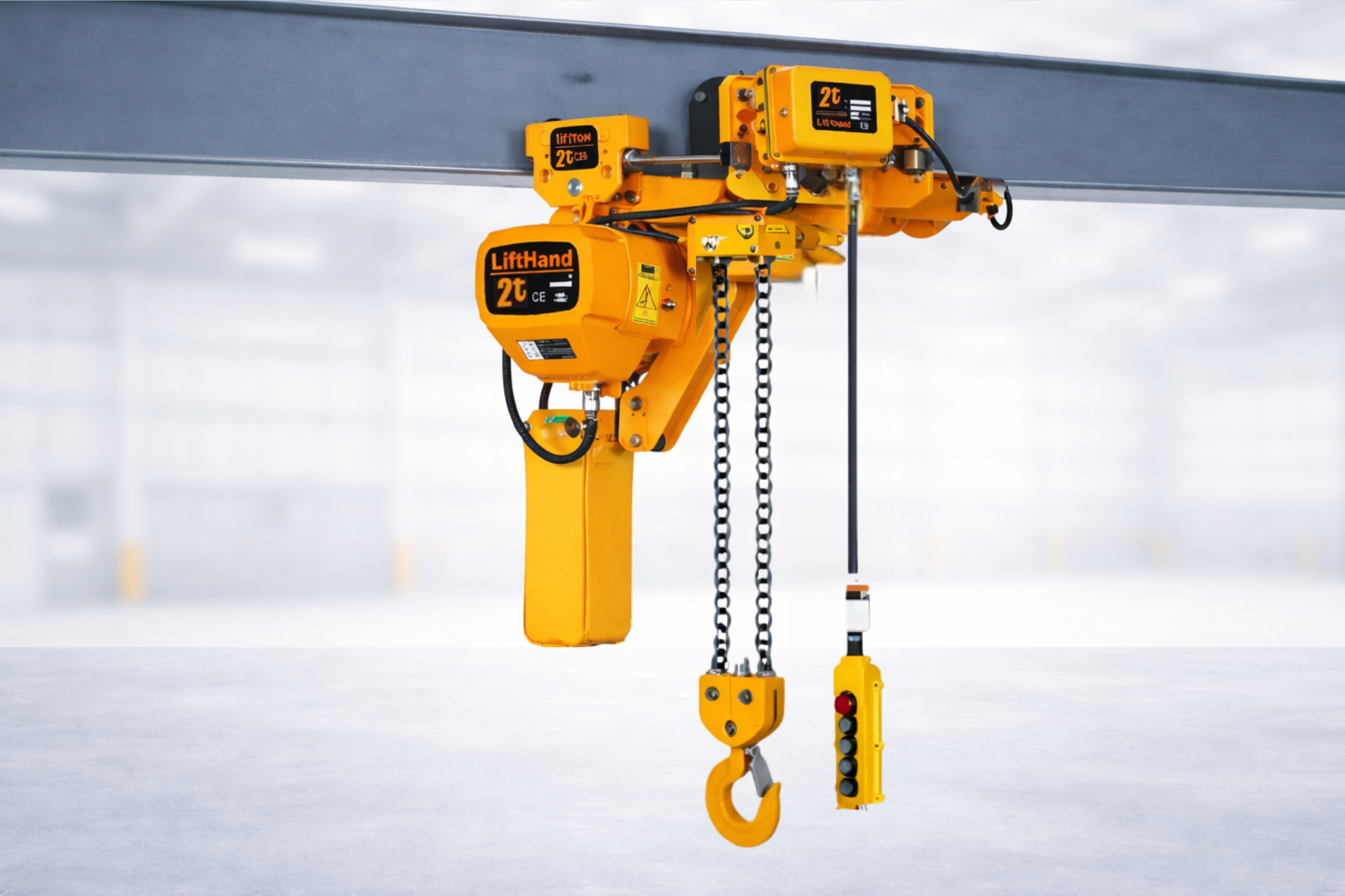 2 Ton Alçak Tavan Zincirli Vinç (Çift Zincirli)